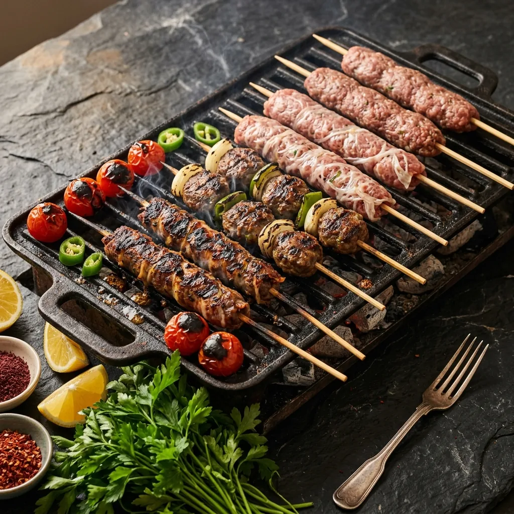 Köfte ve kebap çeşitleri - Adana, İnegöl, Şeftali Kebabı